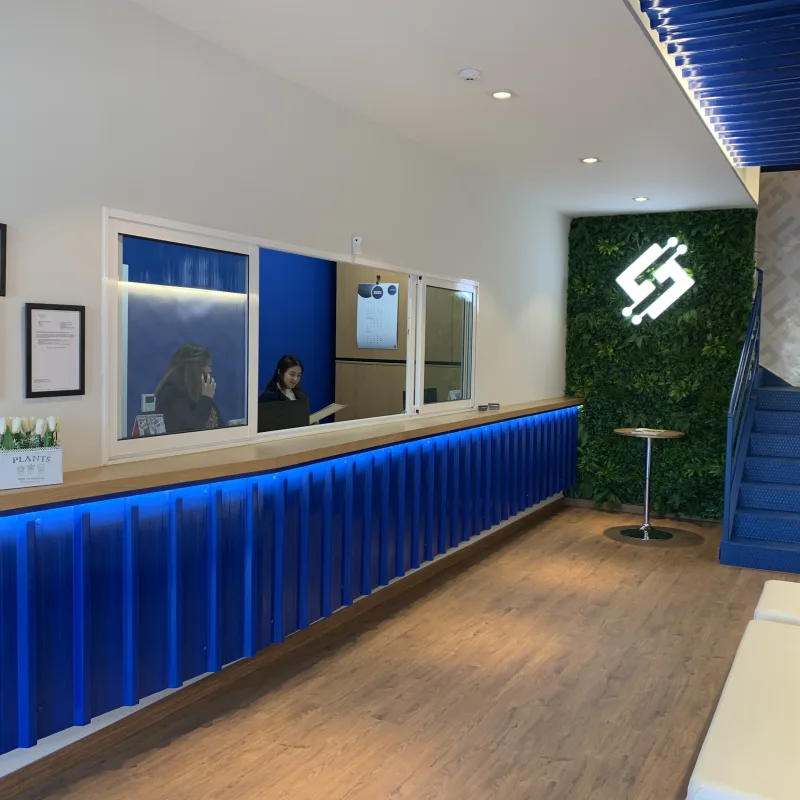 Recepción de las oficinas de Sualver